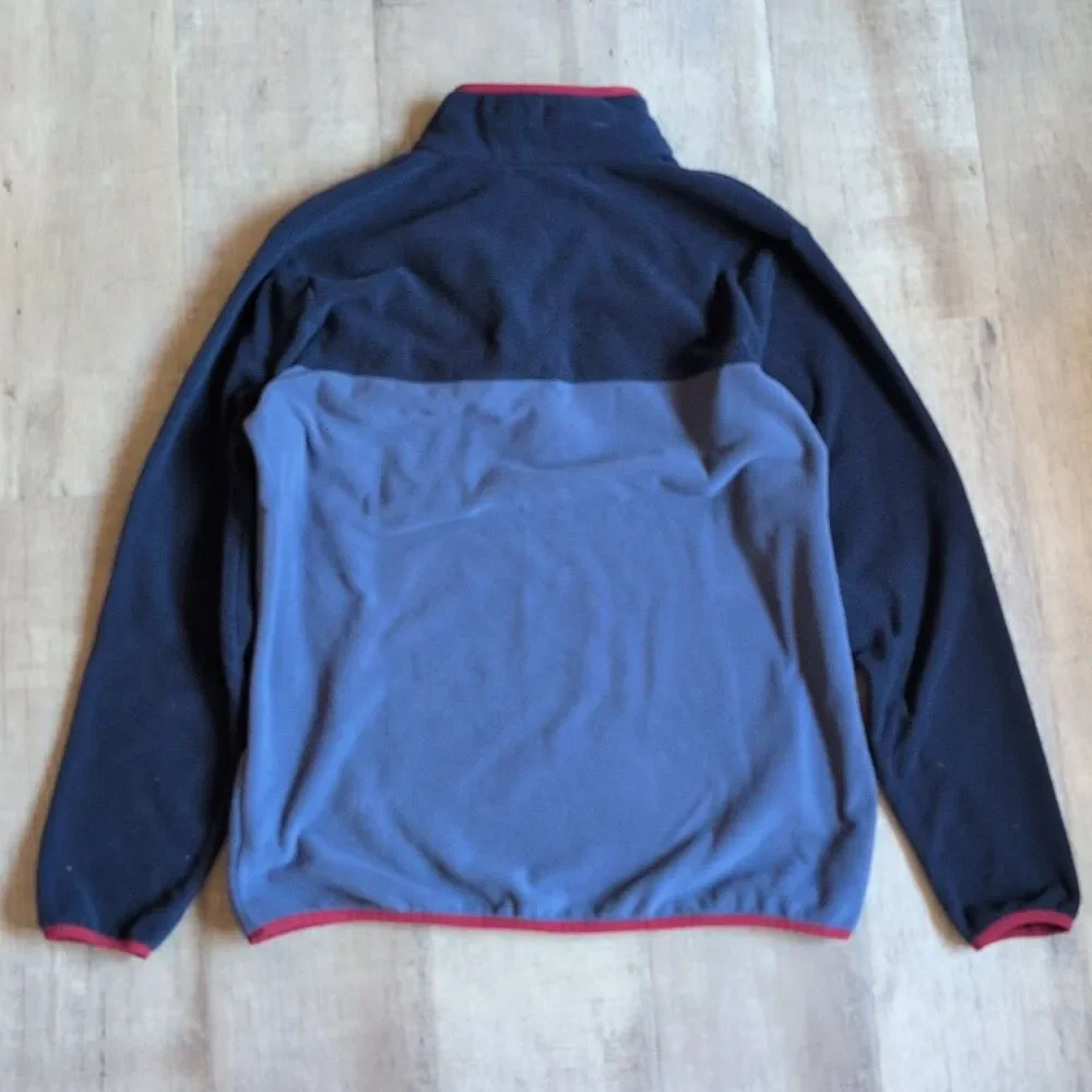 Columbia Sweatshirt Mens L Medium Blue Mountain Side Fleece 1/2 Snap Long Sleeve